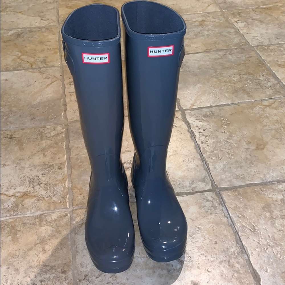 Tall gray Hunter Boots